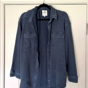 Aerie Navy Waffle Knit Flannel